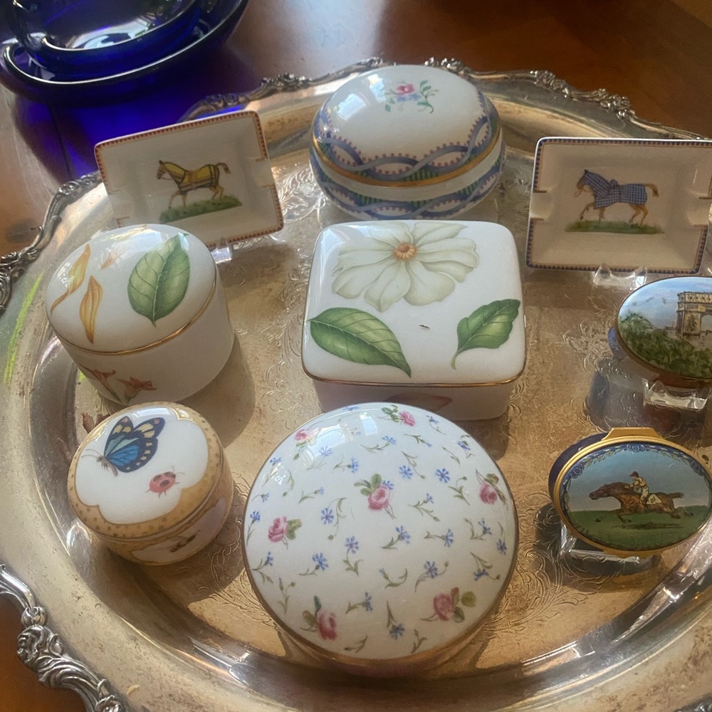 Tiffany’s, Hermes Limoges, boxes